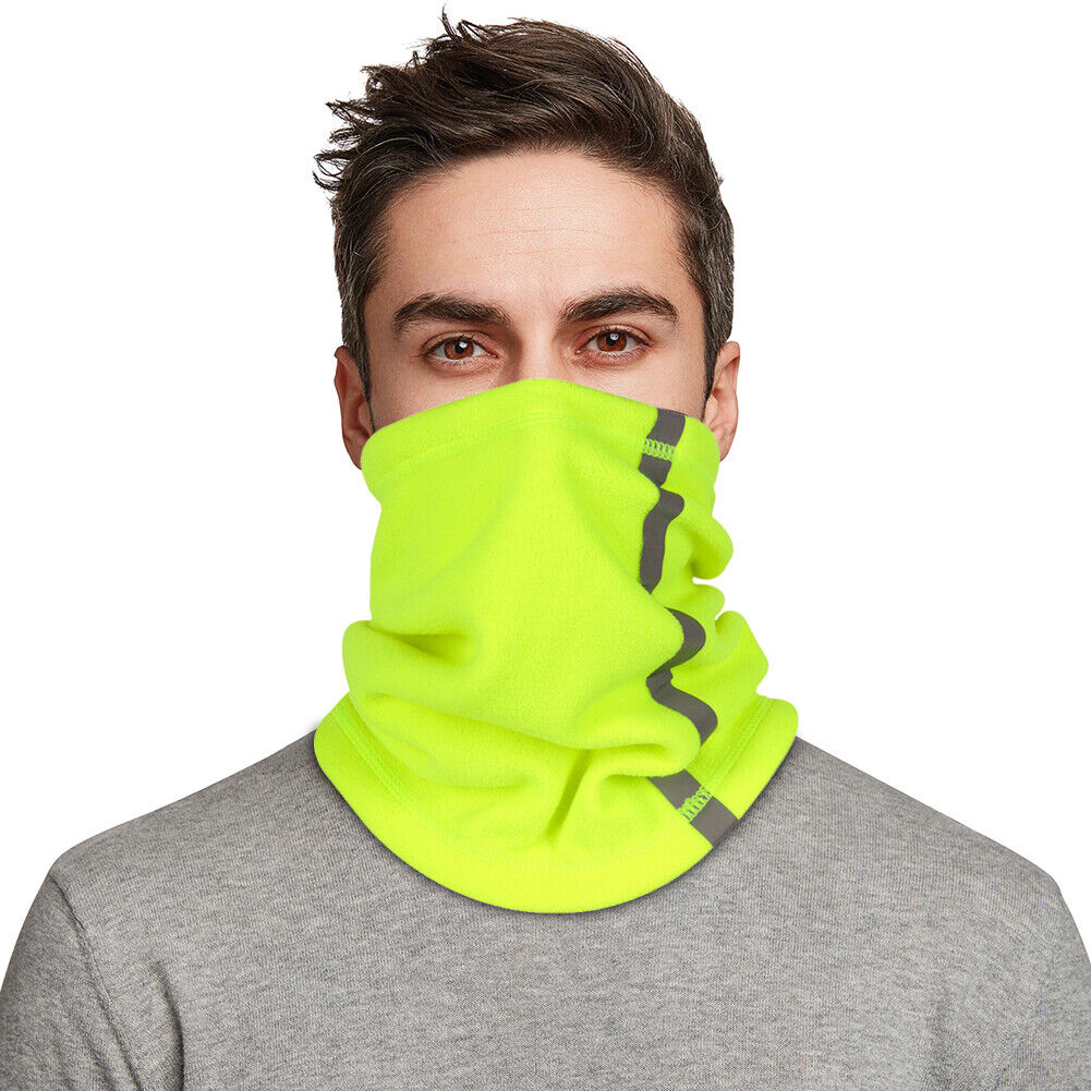 Outdoor Winter Warm Fleece Neck Scarf Reflective Skiing Neck Cover (Green)