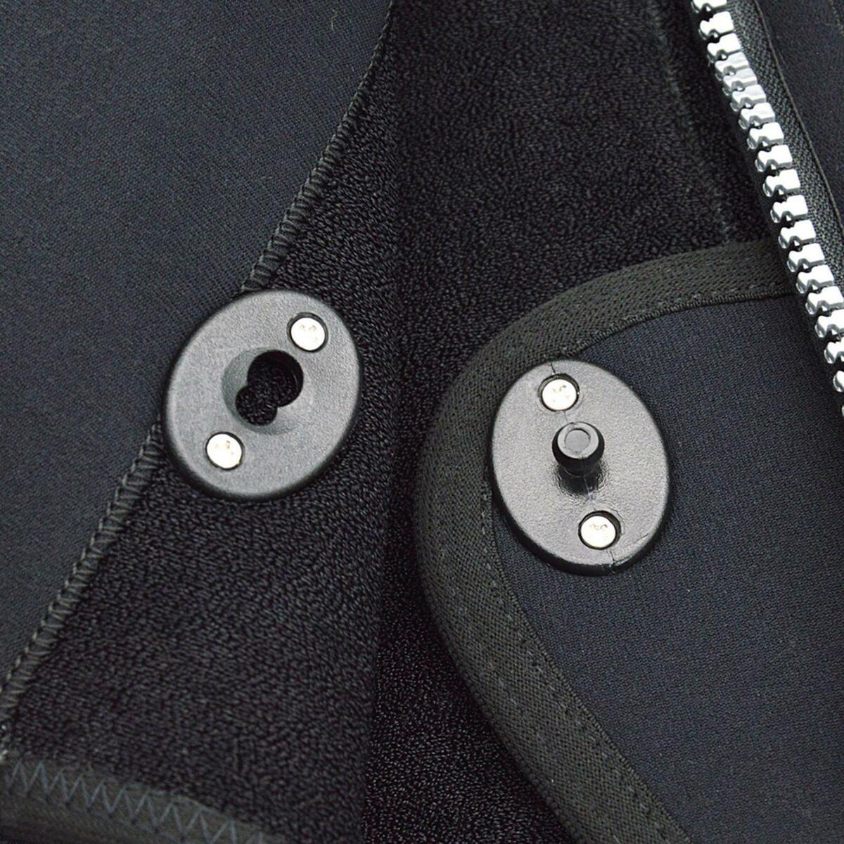 Wetsuit Fastener for Diving Suit Surfing Suit Slide Buckle with Screw Black