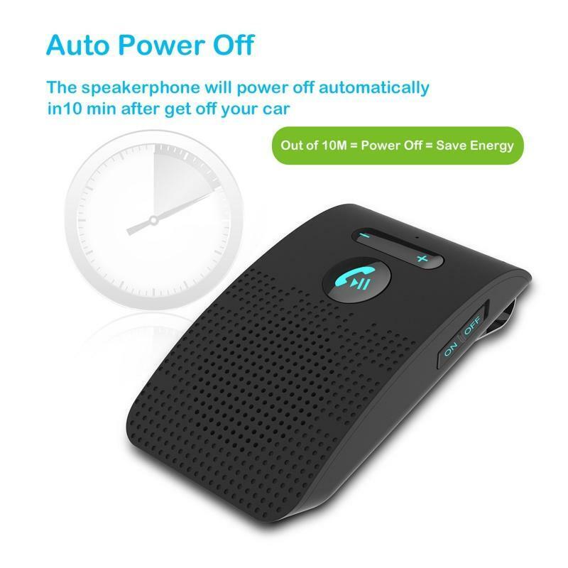 Bluetooth-compatible 5.0 Handsfree Speakerphone for Cell Phone, Wireless Car Kit