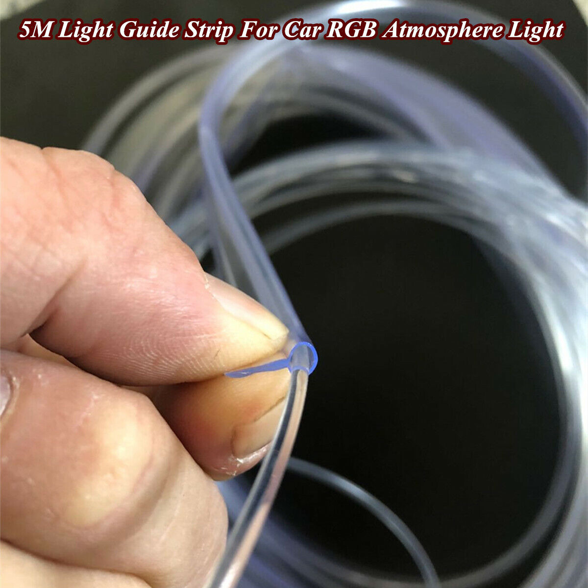5M Clear Light Guide Strips For Car Interior Atmosphere Lamp RGB Ambient Light