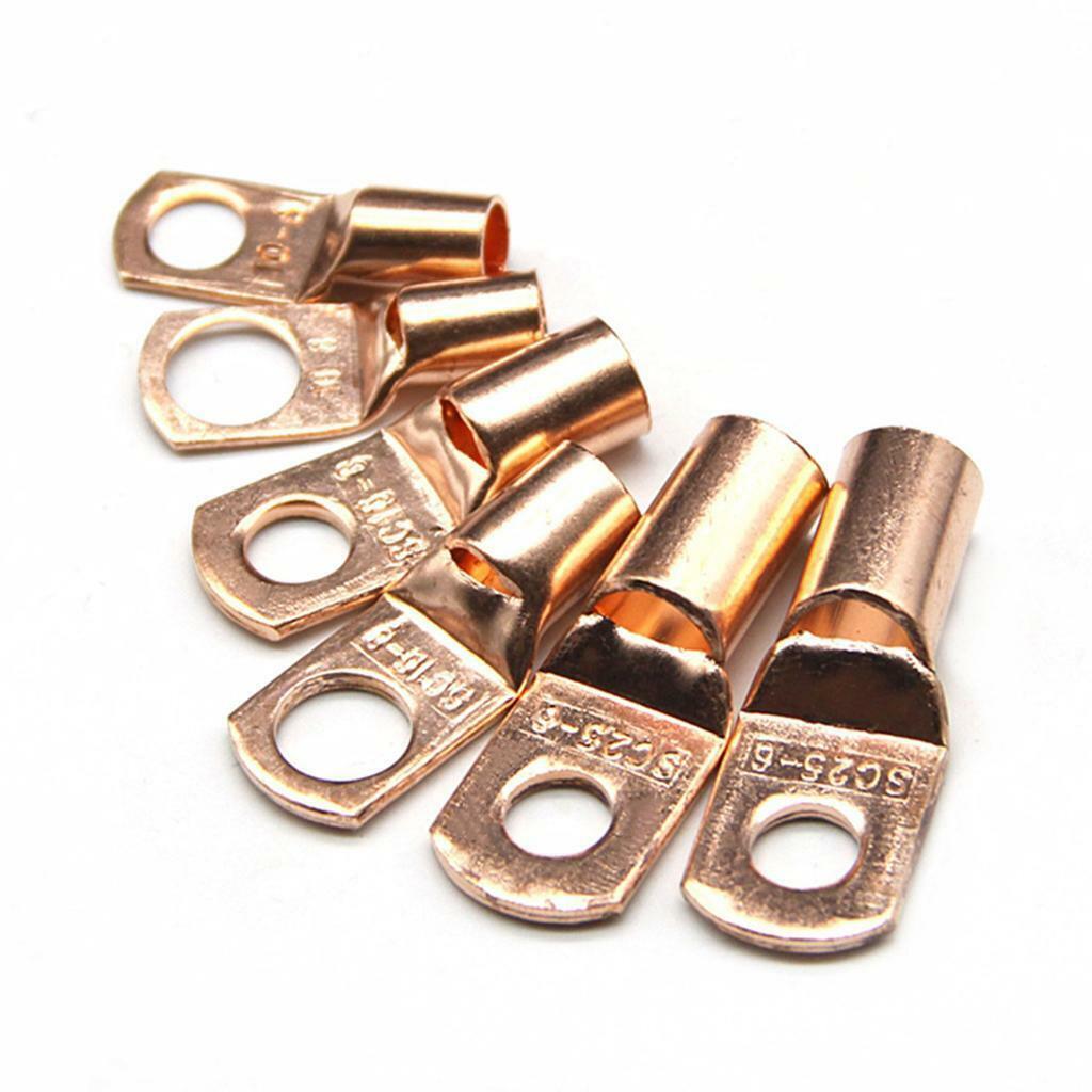 140pcs Assorted Wire Lugs Battery Cable Copper Eyelets Terminals