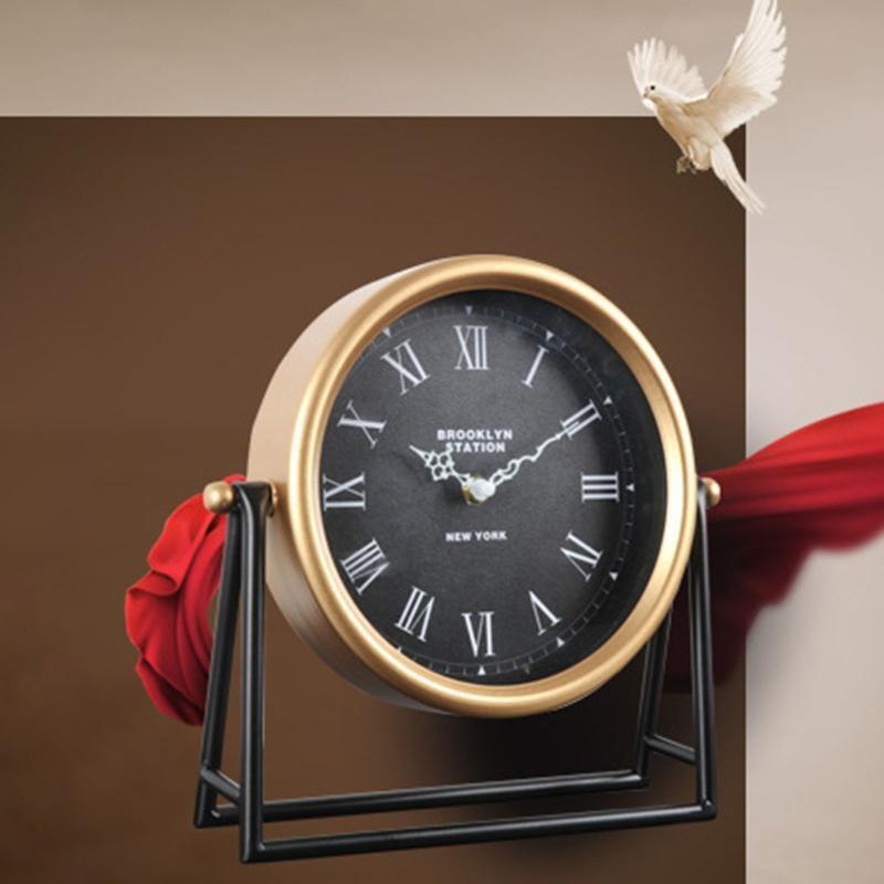 Living Room Desk Clock Home Ornaments Desk Alarm Clock Desktop Clocks For Office