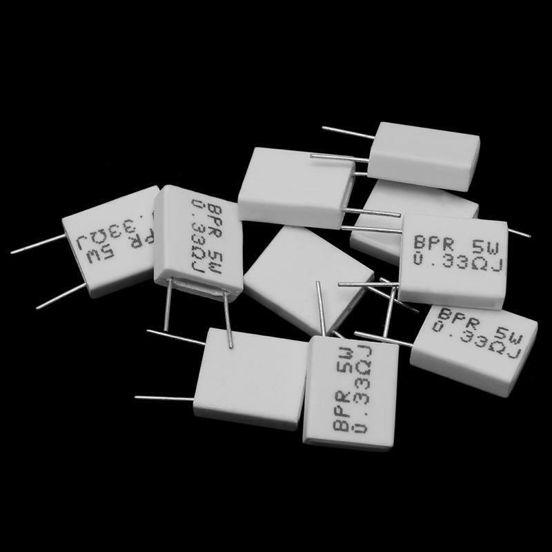 10 pcs 0.33R 5 W 5% Cement Resistor 0.33R 0.33Ohm Non-Inductive Resistor BPR56