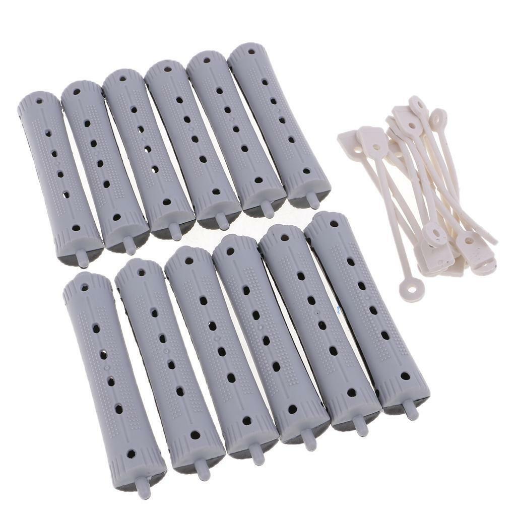 60 lot Non-Slip Perming Rods DIY Waves Pin Curls Curling Rollers Tools Kit