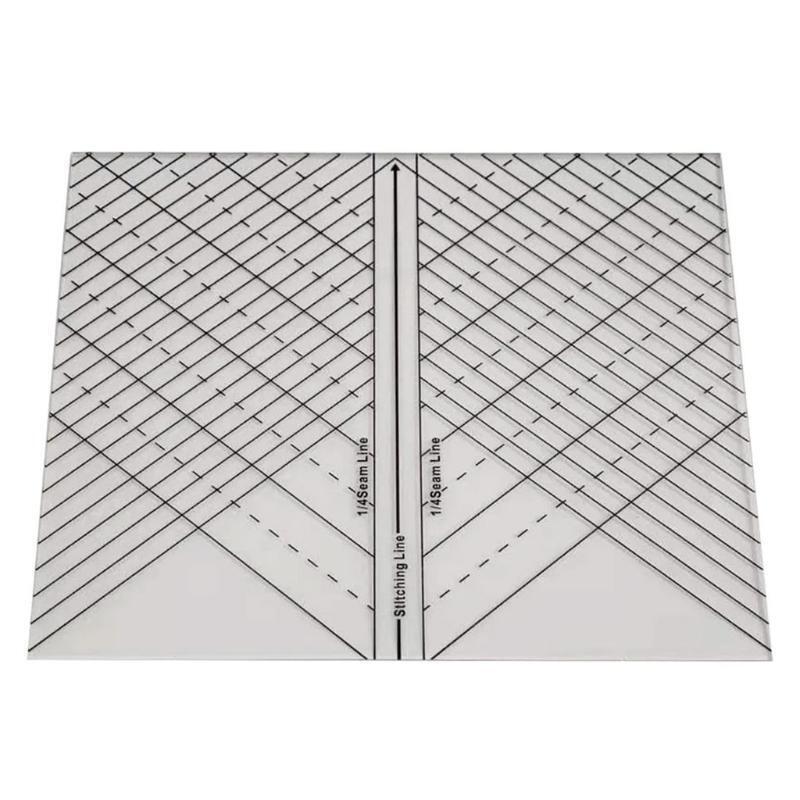 Multifunctional Sew Straight Ruler Quilting Stencil with Clearly Stiching Lines