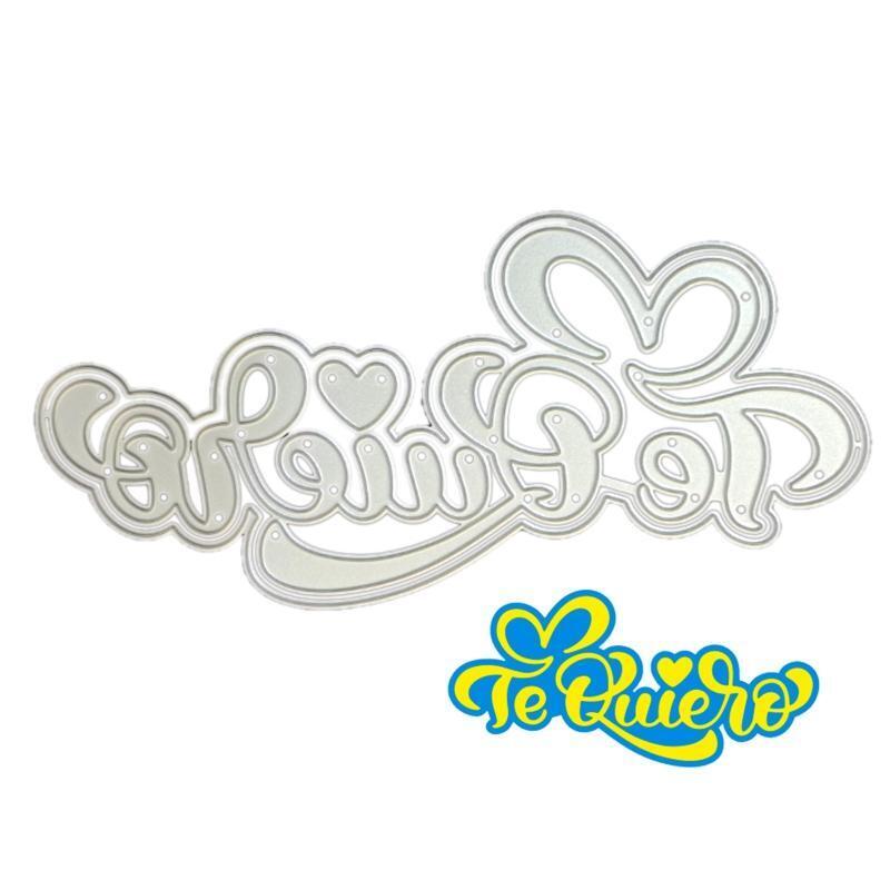 Spanish I Love You Cutting Dies Stencil Scrapbooking DIY Album Stamp Paper Card