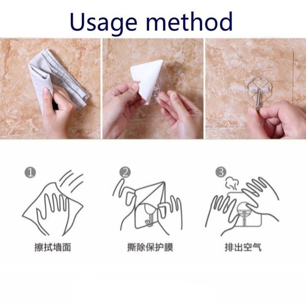 15Pcs New Strong Bathroom Home Sucker Wall Hanger Non Trace Hooks Sticky