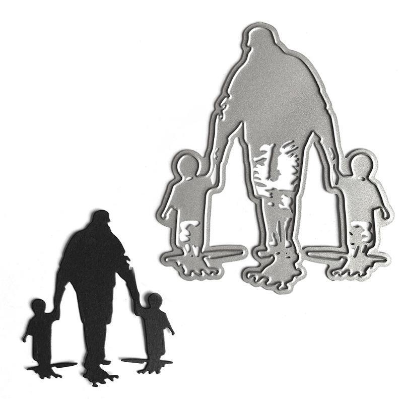 Dad Son Metal Cutting Dies Stencil Scrapbooking DIY Album Stamp Paper Card Mold
