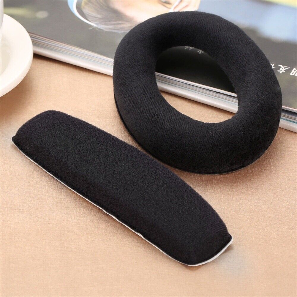 Soft foam and Velour Replacement Earpads With Headband Increase Comfort Level