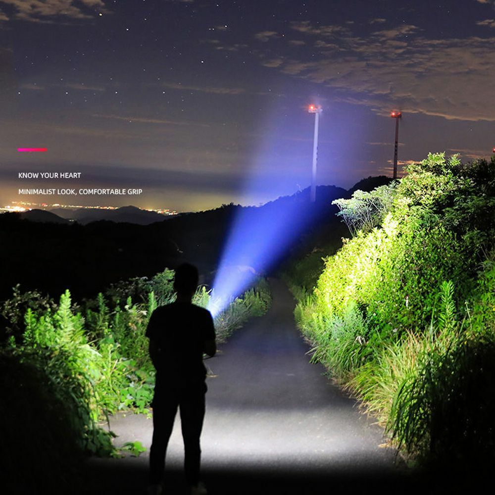 3 Modes LED Strong Brightness Waterproof Torch USB Rechargeable Flashlight