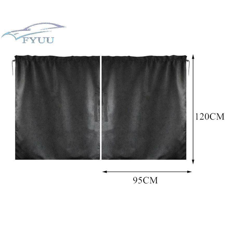 2x Car Front Rear Isolation Curtain Partition Protector Privacy Curtain 95x120cm