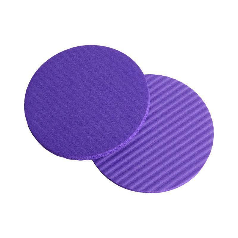 2pcs Flat Support Pad Elbow Knee Wrist Protection Yoga Fitness Nonslip Round Mat