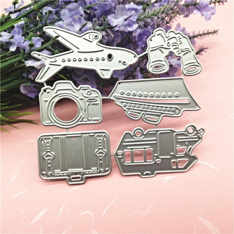 Plane Ship Camera Car Metal Cutting Dies Stencil DIY Scrapbooking Embossing Mold