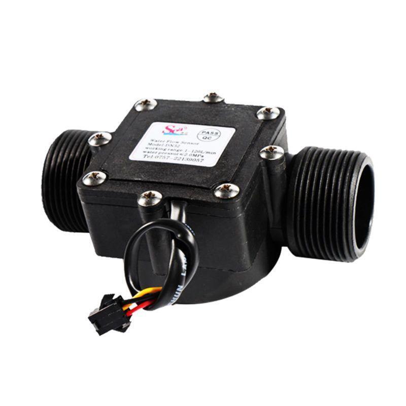 DN32 1-120L/min Water Flow Sensor 32mm Flowmeter Counter Water Controller 1.25"