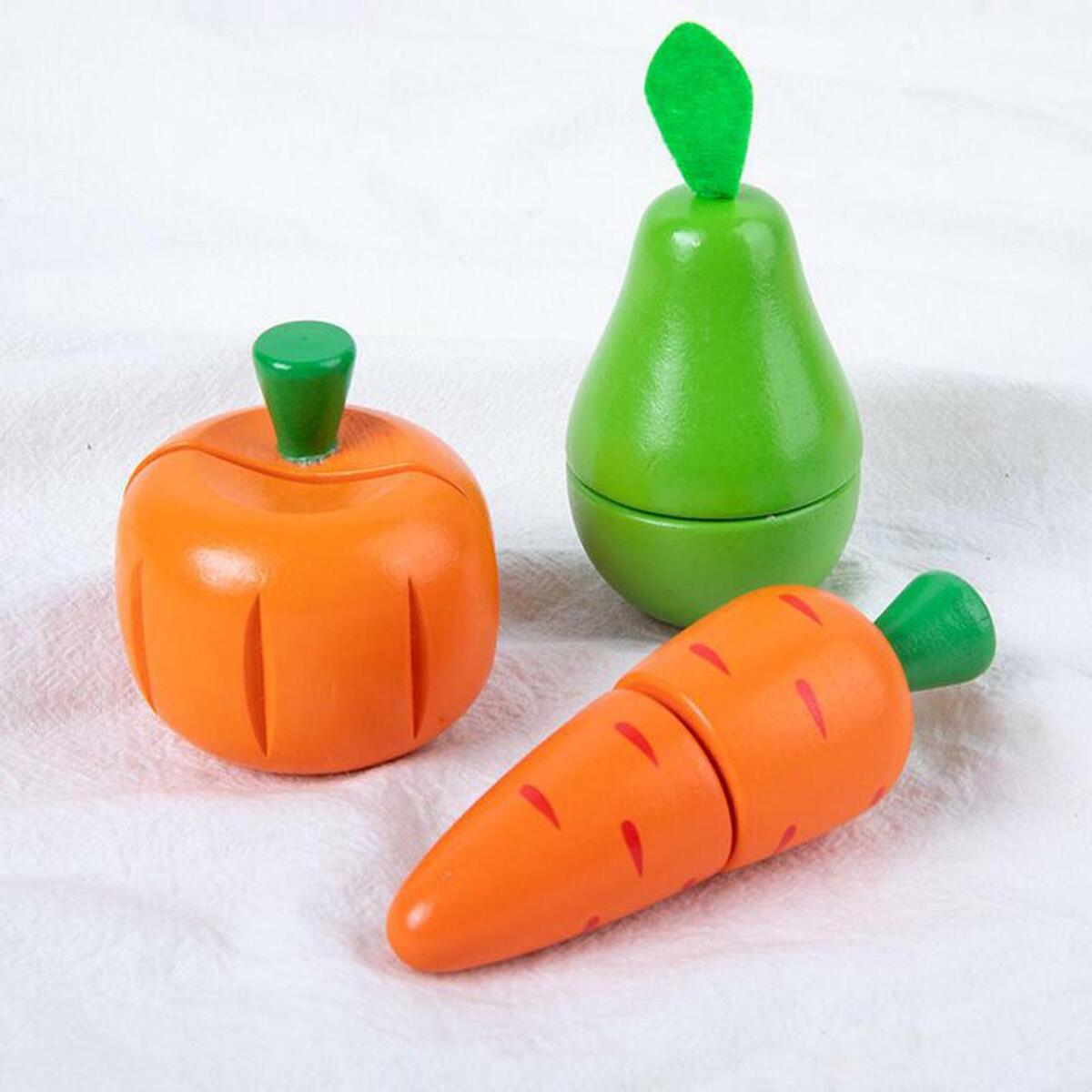 Fruit Vegetable Food Cutting Set Learning Interactive Food Playset