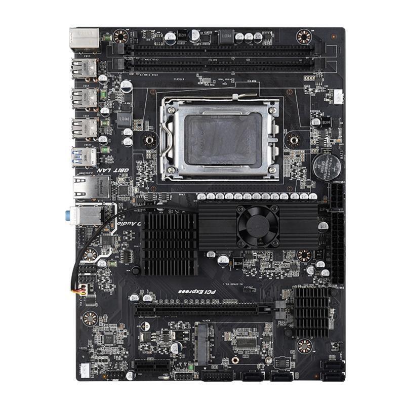 X89 Desktop Motherboard USB3.0 PCI-E X16 2 x DDR3 Memory Slot with Cooling Fan