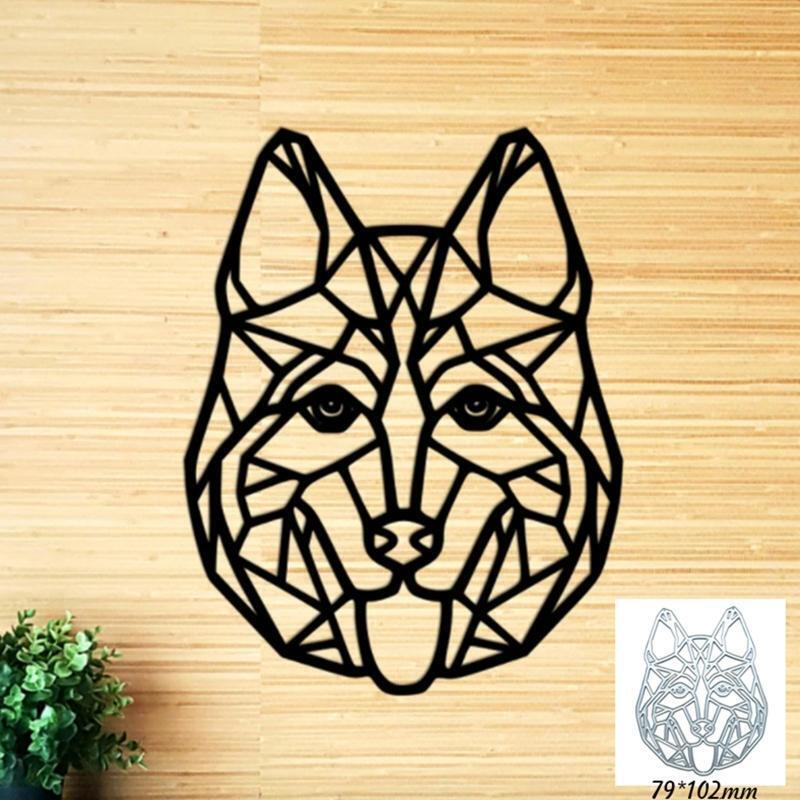 Metal Dog Head Cutting Dies Stencil DIY Scrapbook Album Paper Card Templatee Mol