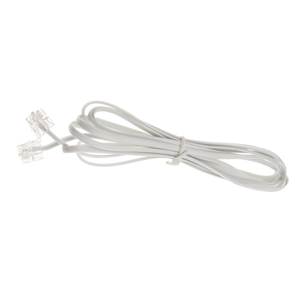 RJ11 2C Modular Telephone Extension Phone Cord   2.4m