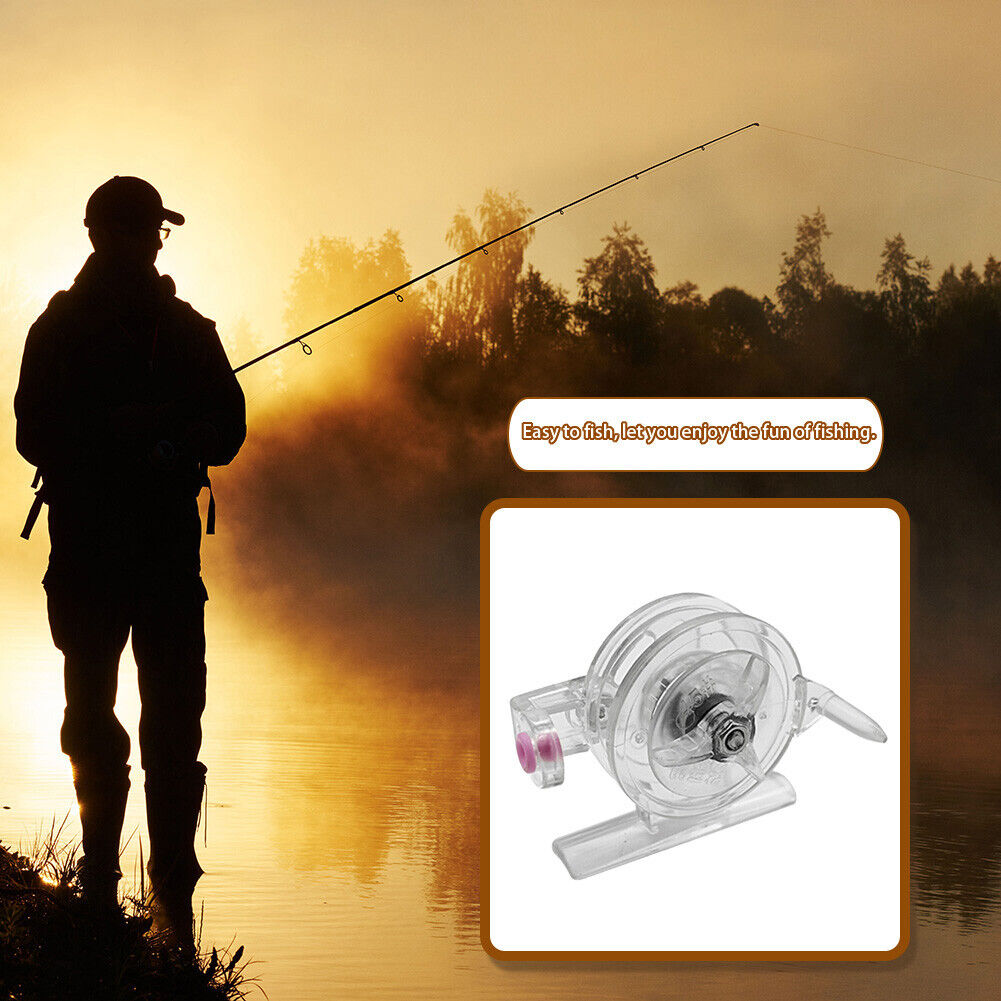 55mm Plastic Metal Winter Ice Fishing Reels Portable Fishing Reel (White)