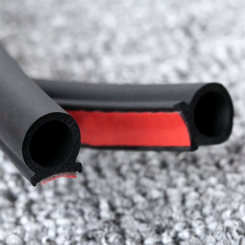 8M Weatherstrip Big D-shape Hollow Strip Universal Car Door Rubber Weather Seal
