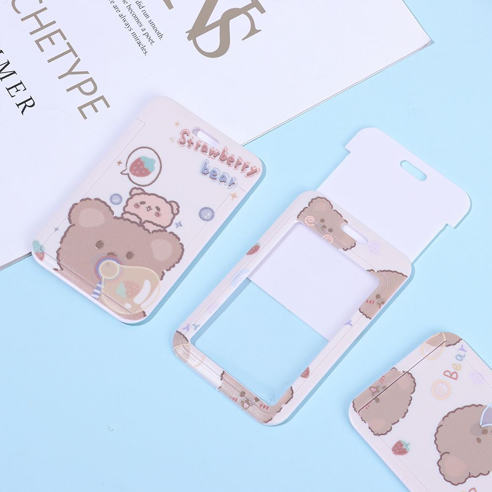 Cute Bus Card Case Bank Card Holder Identity Badge Cover ID Credit Holder