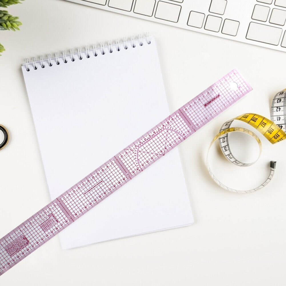 Plastic Sewing Tailor Double Side Straight Ruler Yardstick Patchwork Ruler