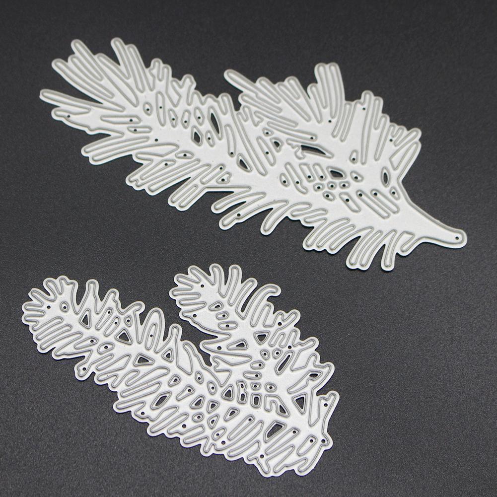 2x Pine Branch Cutting Dies Stencil Scrapbooking Album Paper Card DIY Craft