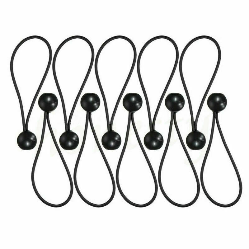 5PCS Tarpaulin Bungees Ball Shock Elastic Loop Tie Cord Wire Tarp Tent Awning