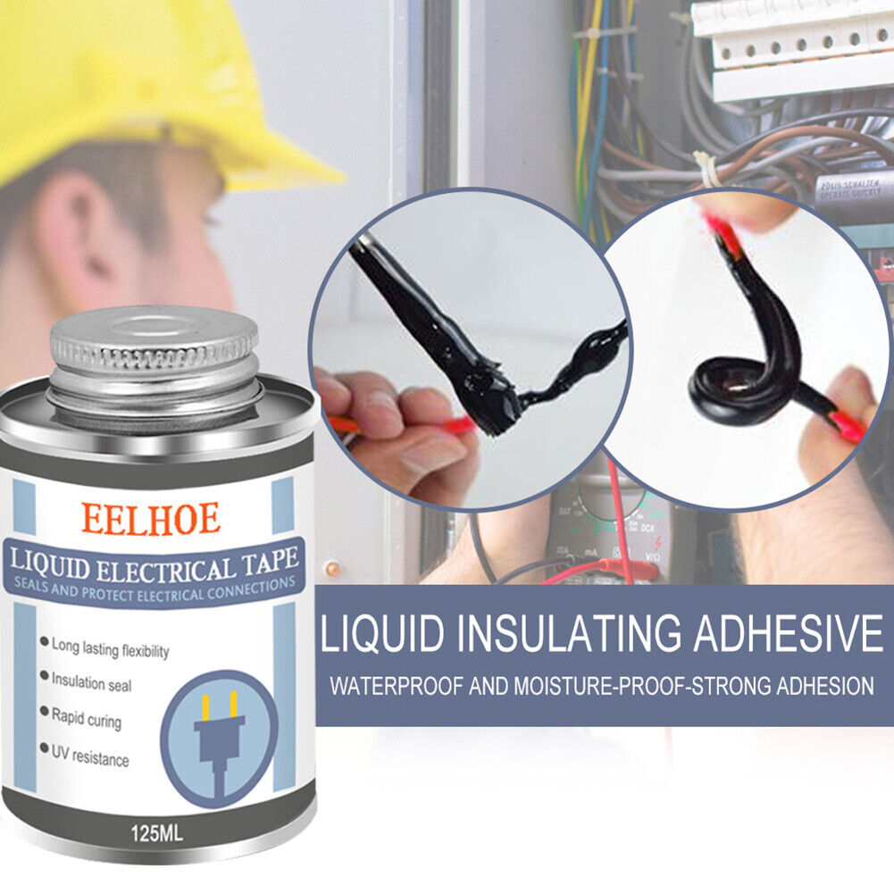 Waterproof Liquid Insulation Electrical Tape Fast Dry Sealing Glue (Black)