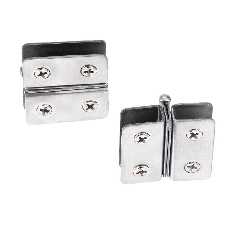 Zinc Alloy Wine Display Cabinet Hinges Bathroom Shower Glass Door Clamp Hinge 2x