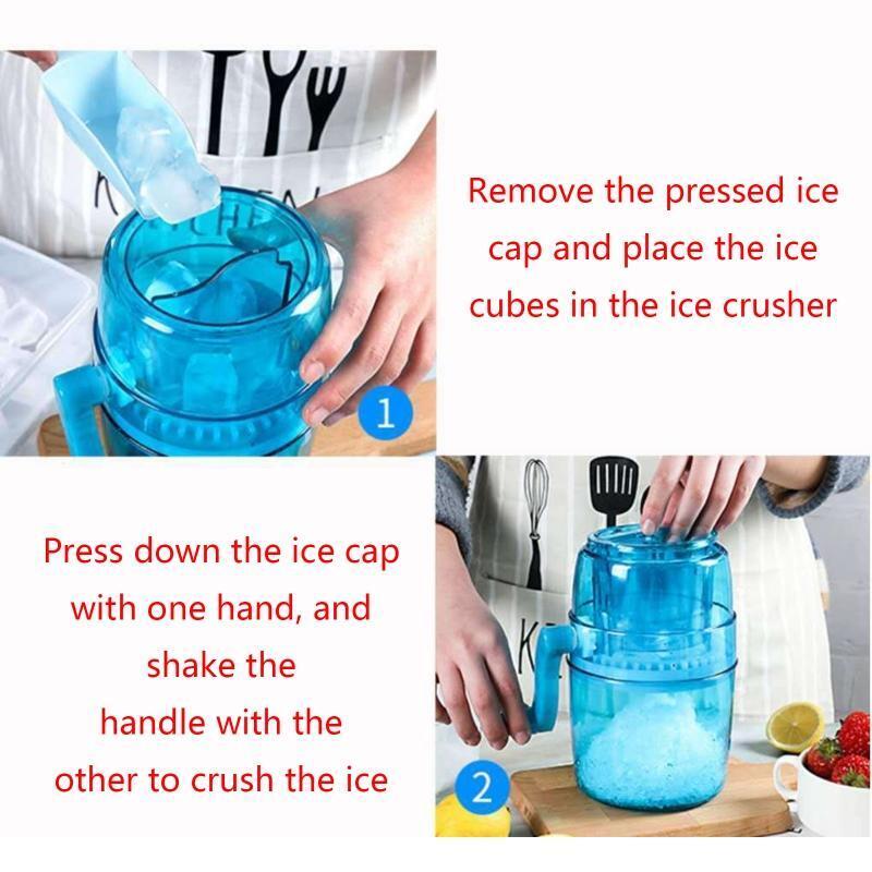 Handle DIY Ice Crusher Manual Portable Ice slush Maker home Snow Cone Smoothie