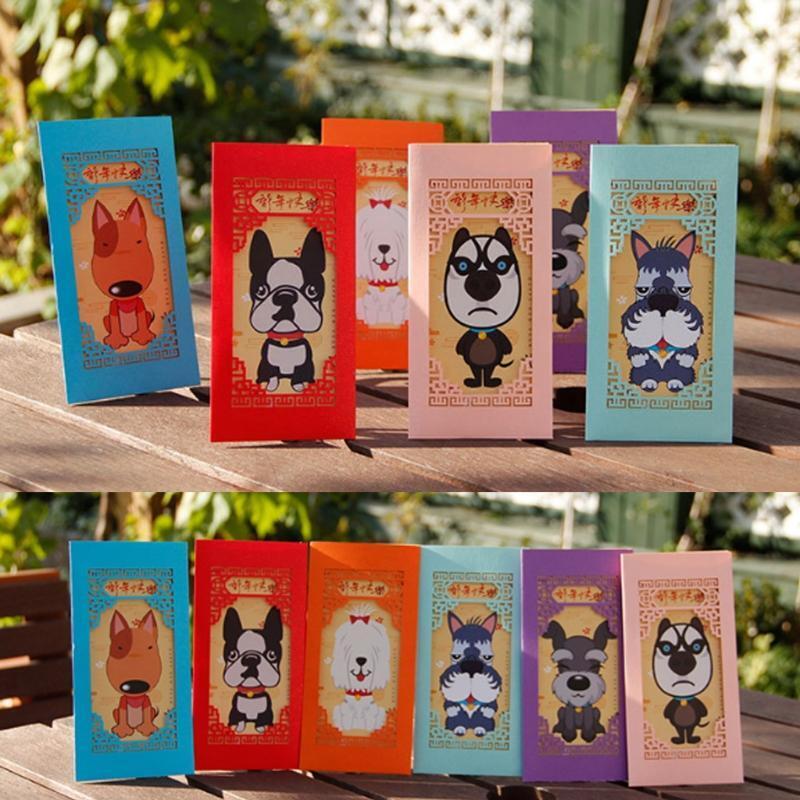 6pcs Hollow Out Envelope To Fill In Money Chinese Tradition Hongbao Gift Present