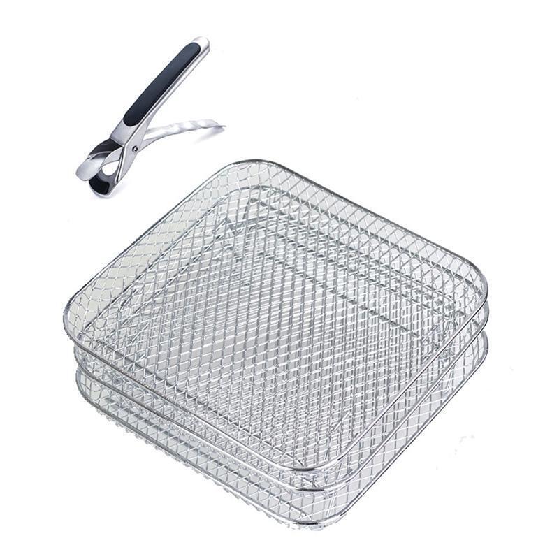 3-Layer Stackable Racks with Clamp Dehydrator Rack Air Fryer Accessories