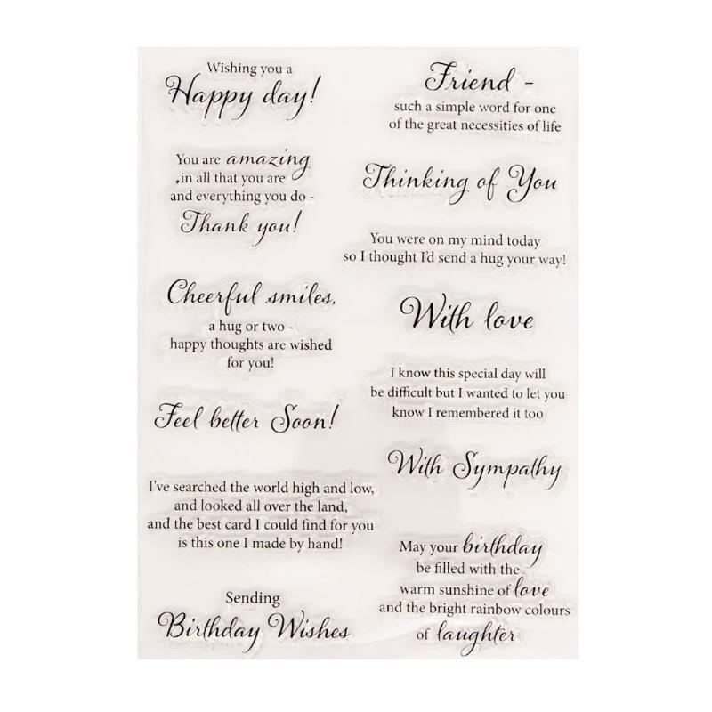 Happy Day Silicone Clear Seal Stamp DIY Scrapbooking Embossing Photo Album Decor