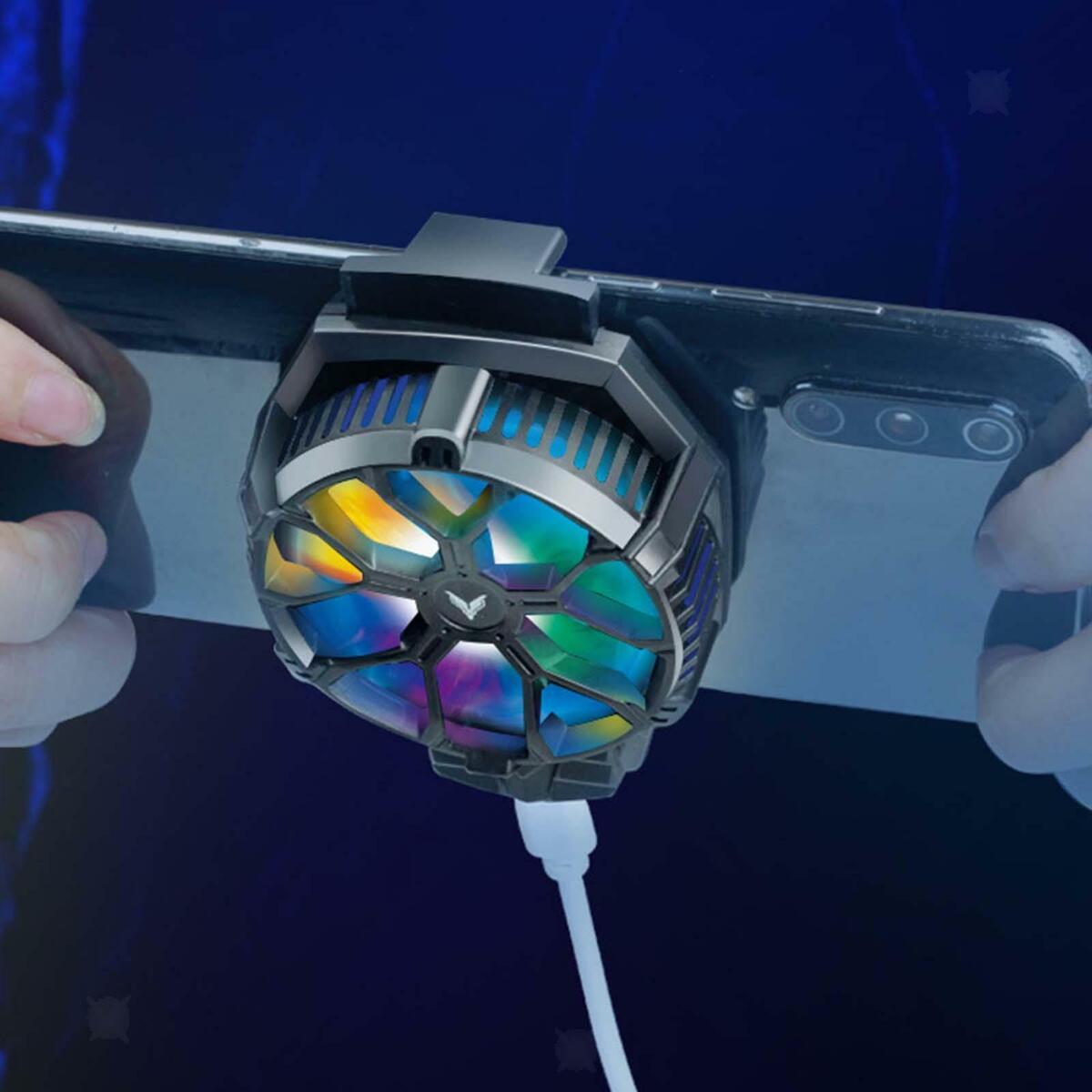 Cell Phones Cooler RGB Cooling Fan for  Gaming Watch Videos