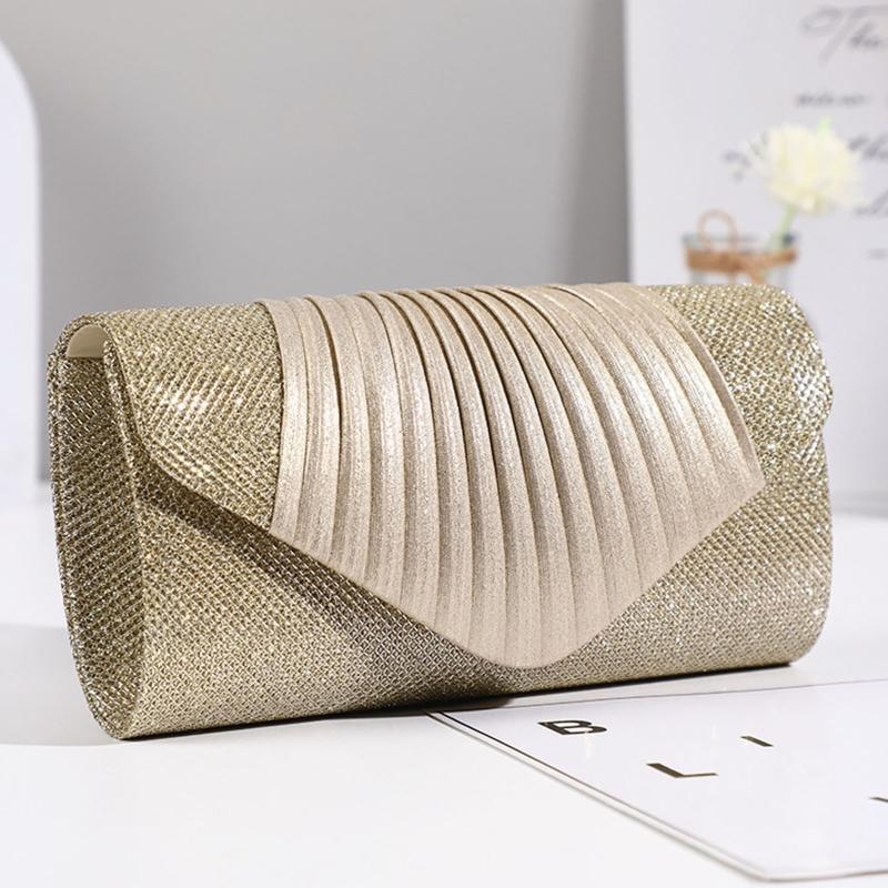Women Flap Handbag Evening Party Bridal Clutch Bag Prom Wedding Wallet Purse