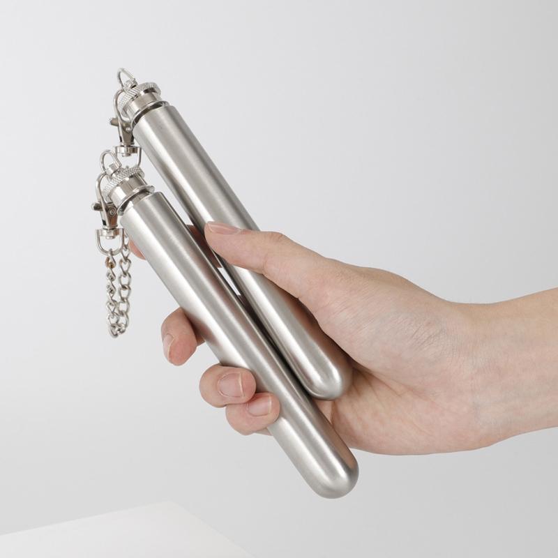 Stainless Steel Tube Flask with Chain 1.5oz Hip Flask Alcohol Oil Container Gift