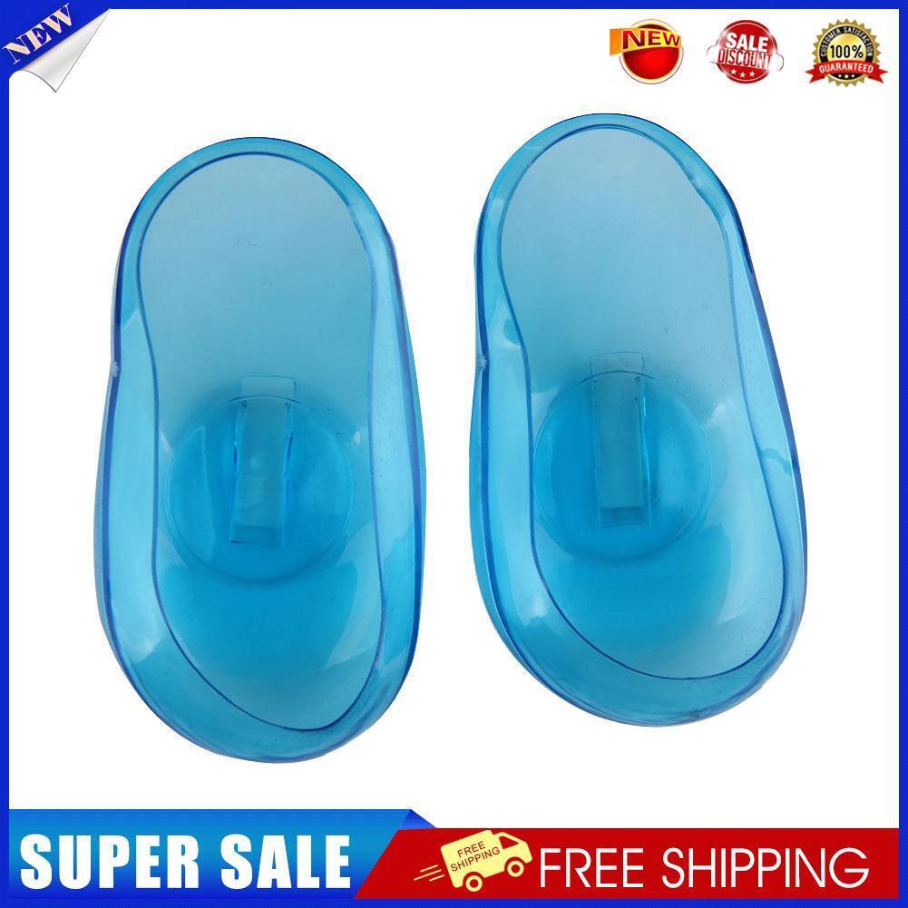 2PCS Blue Clear Silicone Ear Cover Hair Dye Shield Protect Salon Color