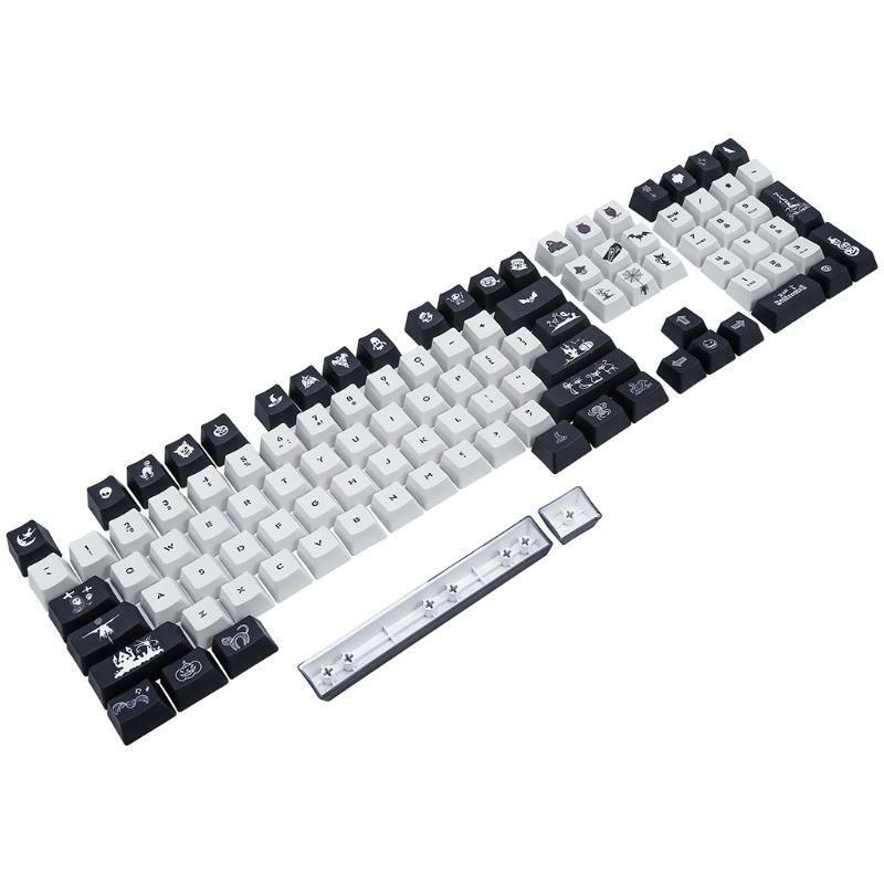 Custom Halloween Theme PBT Opaque Keycap Dye Sublimation OEM Profile 108 Key/Set