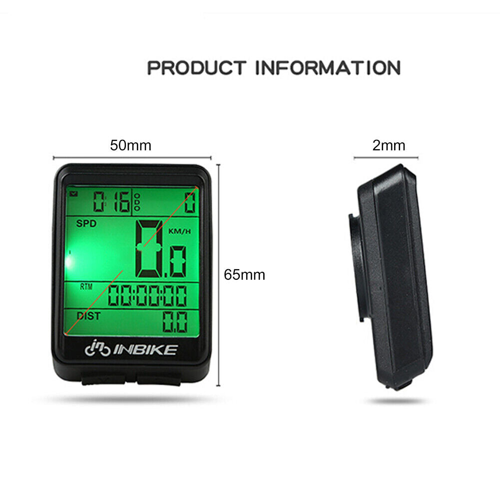 INBIKE Waterproof Bicycle Odometer Wireless Bike Cycling Speedometer (A)