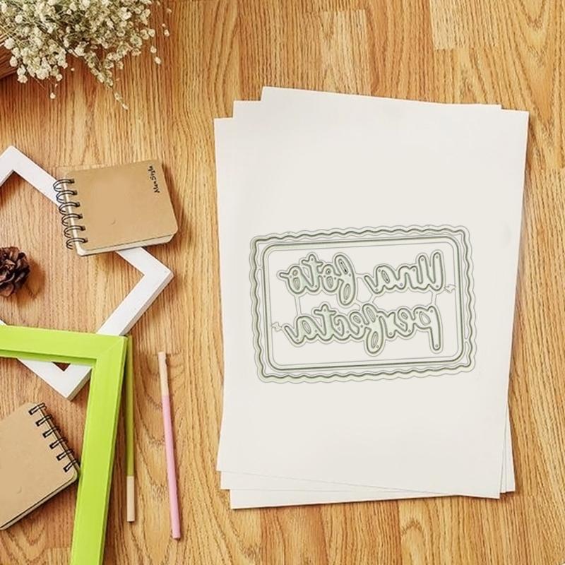 Delicate Words Embossing Template Cutting Dies for DIY Birthday Cake Gift Card