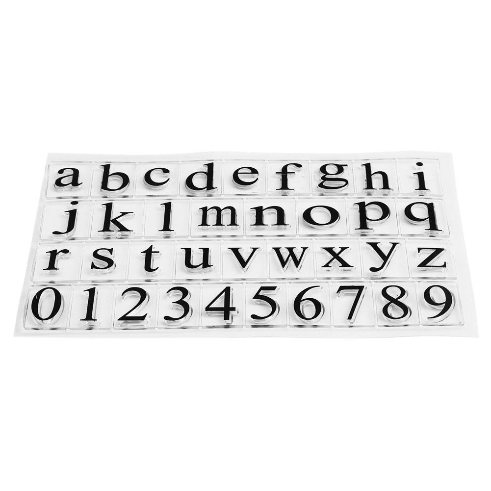 Letter Clear Transparent Silicone Seal DIY Stamp Sheet Photo Album Decor(B)