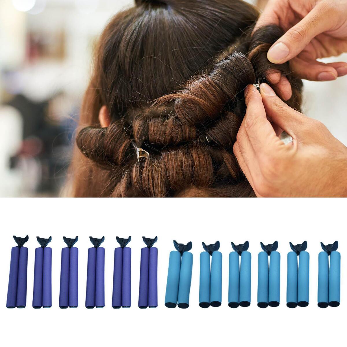 Heat Insulation Clip 12 Pieces Without Trace Durable Curlers for Women Girls