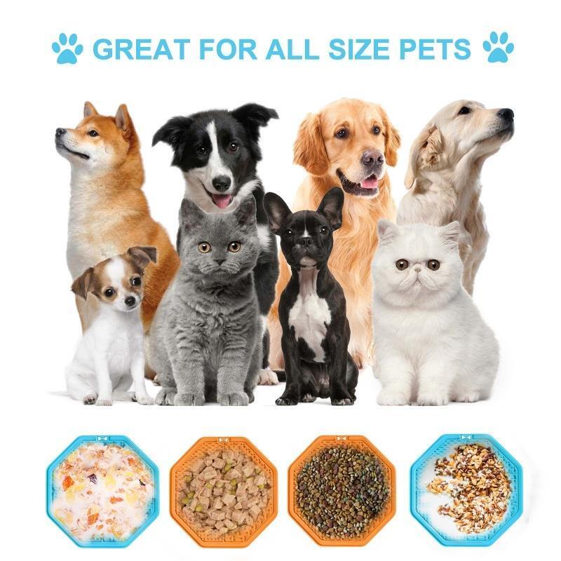 2 Pack Dog Licking Pad Slow Feeder Mat Cat Puzzle Feeders for Wet Food & Yogurt