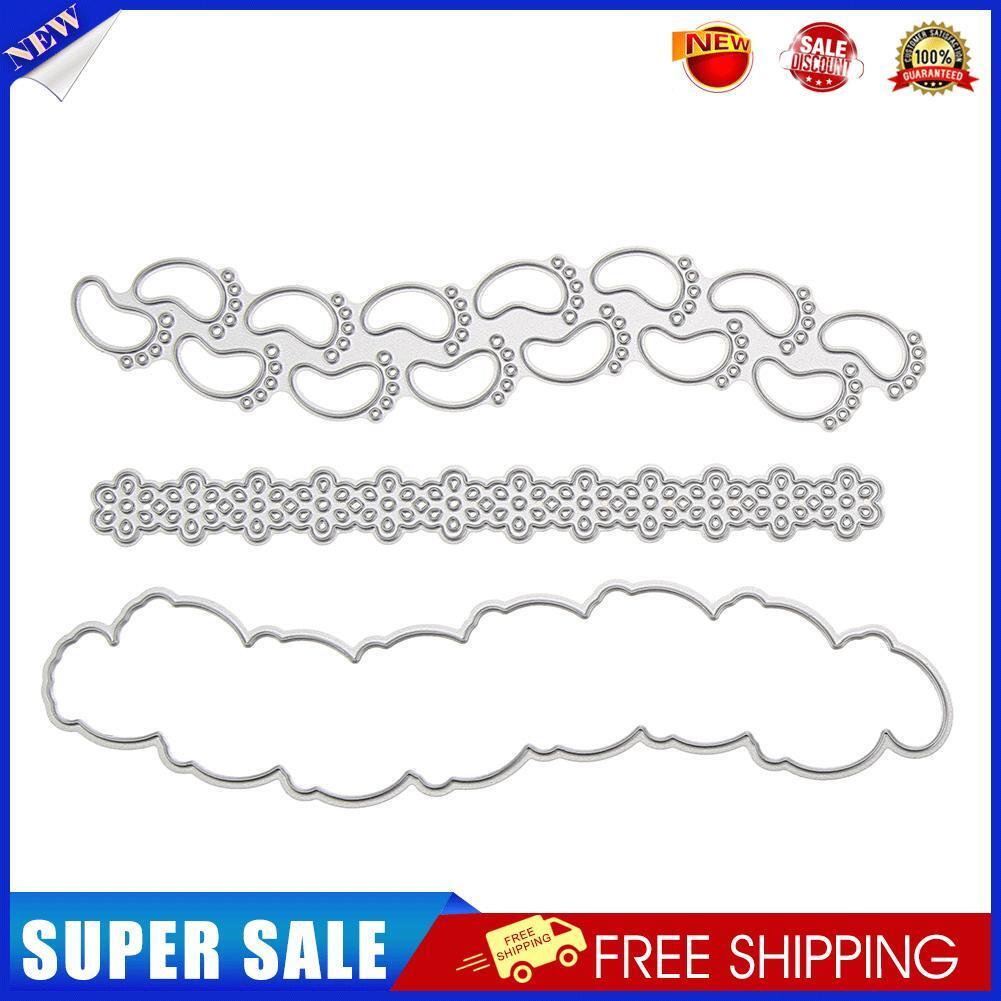 3pcs Footprint Cutting Dies Stencils Scrapbook Embossing DIY Album Cards