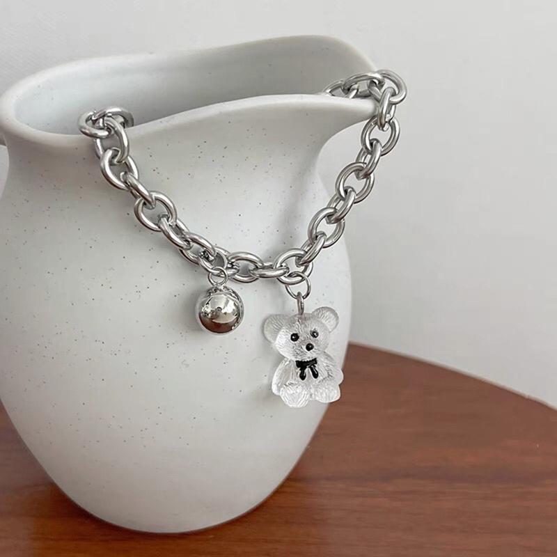 Women Three-dimensional Bear Bracelet Titanium Steel Ins Cold Wind Jewelry