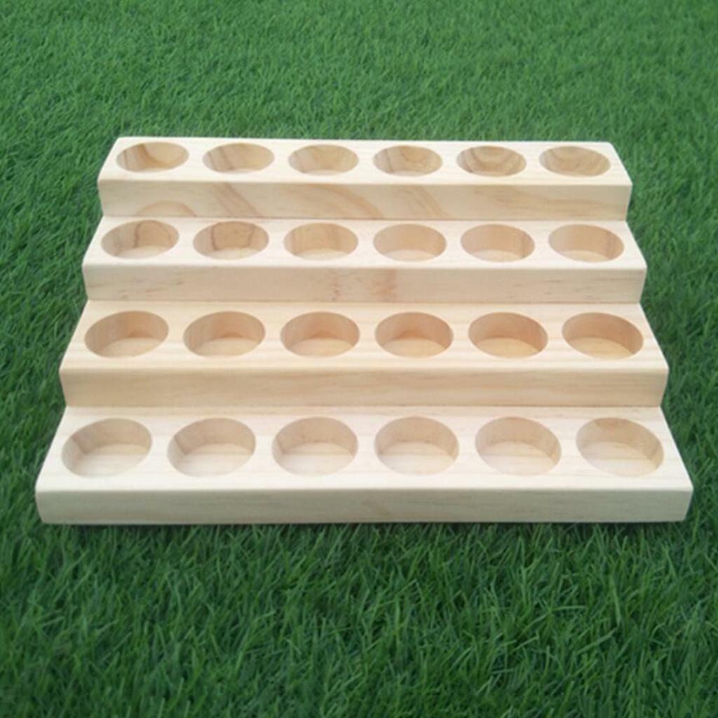 1 Pcs Handmade Wooden Essential Oil Display Rack Tray Aromatherapy Oil Organizer
