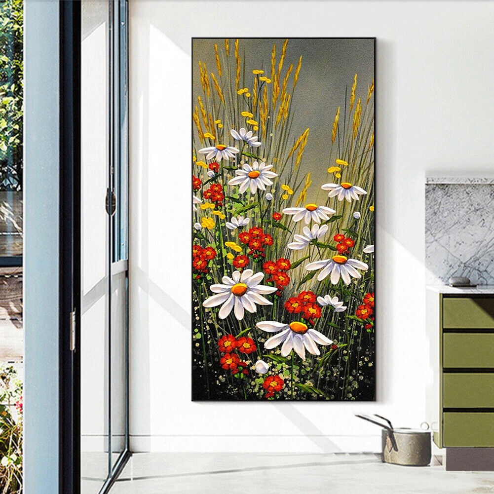 Flowers Grass Full Drill Diamond Painting Mosaic Kit Rhinestone Bead Craft