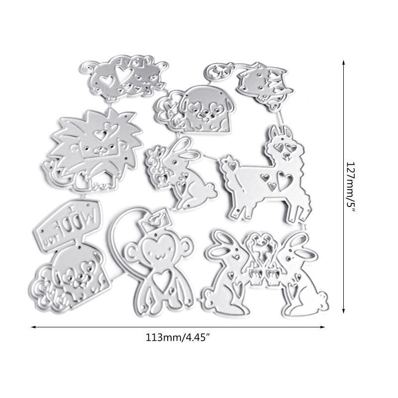 9Pcs Cutting Dies Metal Embossing Stencils DIY Scrapbooking Templates for Girls