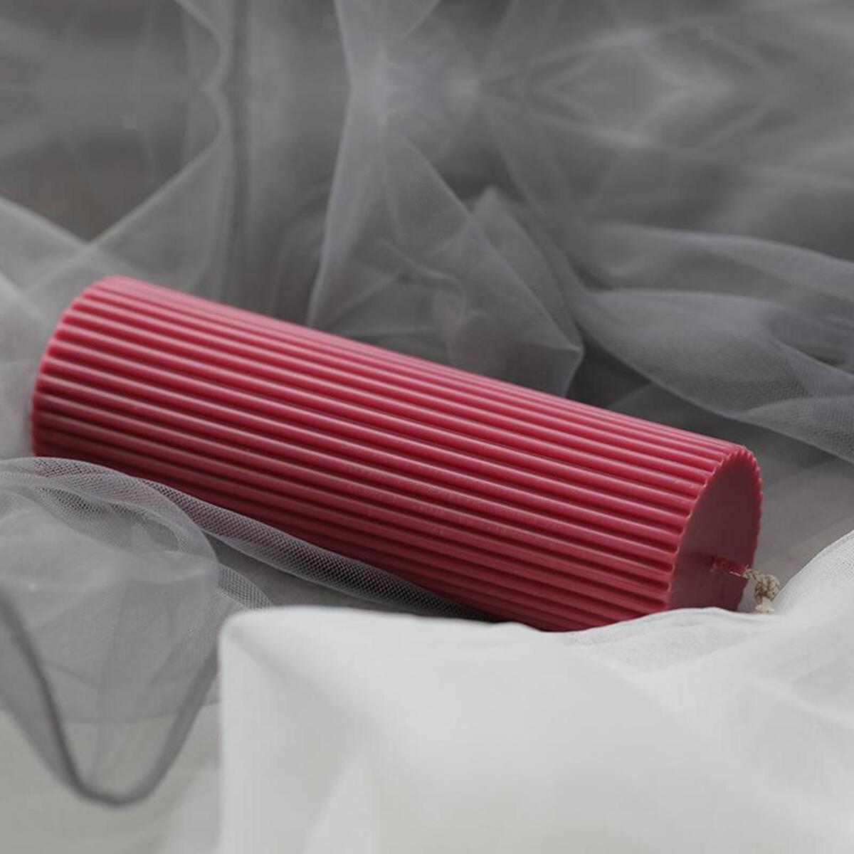2pcs Handmade Candle Mold Acrylic Stripe Cylinder Rib   Making